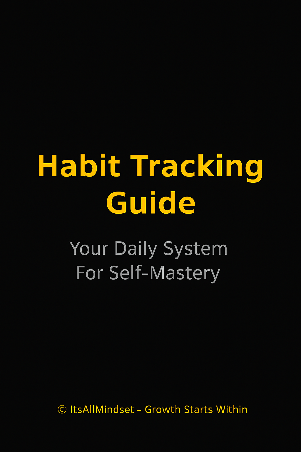 Habit Tracking Guide Cover
